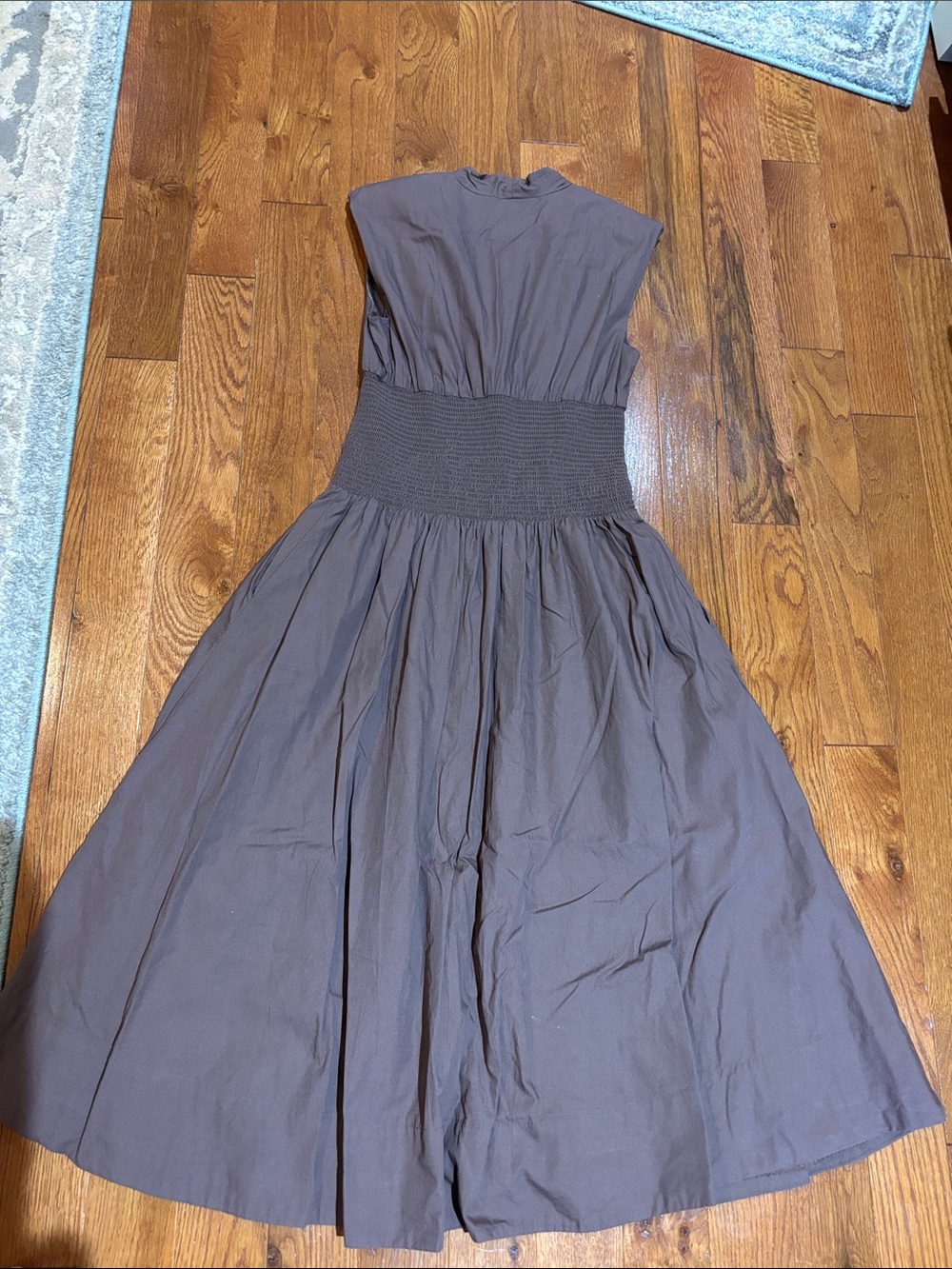 Anthropologie Brown Zip-Front Maxi Dress - Picture 3 of 3